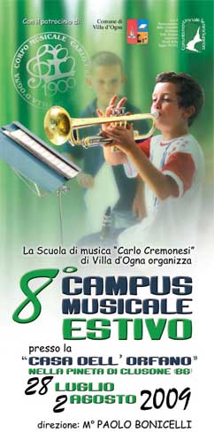 locandina Campus Musicale Estivo 2009 anteriore